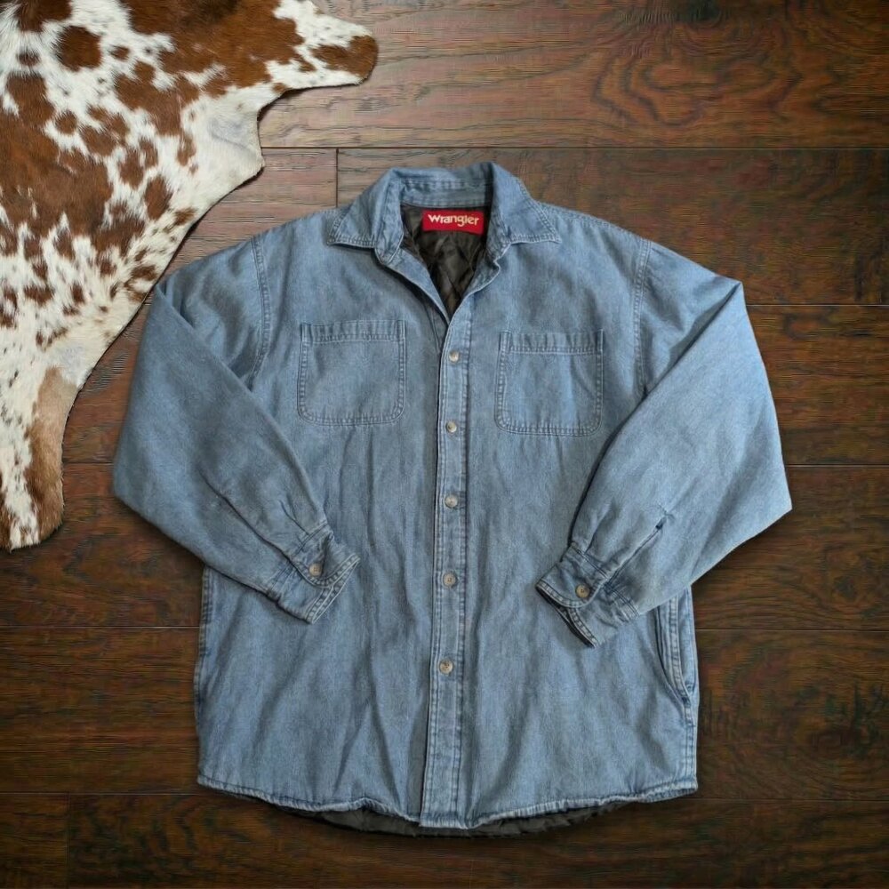 Wrangler Quilted Lined Denim Shacket